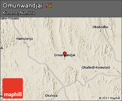 Shaded Relief 3D Map of Omunwandjai