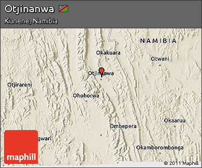 Shaded Relief 3D Map of Otjinanwa