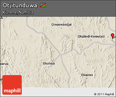 Shaded Relief 3D Map of Otjitunduwa