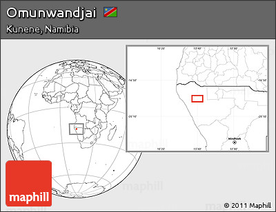 Blank Location Map of Omunwandjai