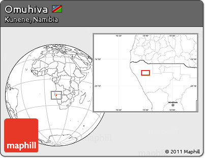 Blank Location Map of Omuhiva