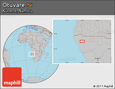Gray Location Map of Otuvare