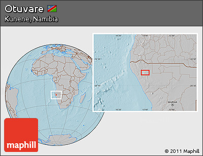 Gray Location Map of Otuvare, hill shading