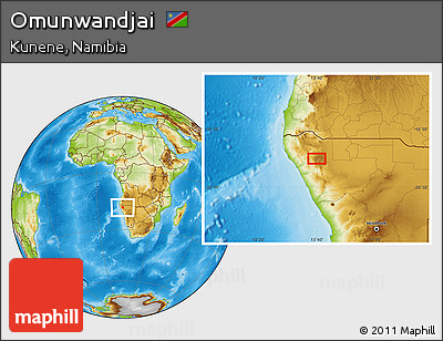 Physical Location Map of Omunwandjai
