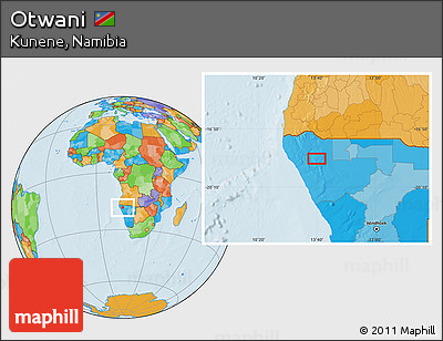 Political Location Map of Otwani