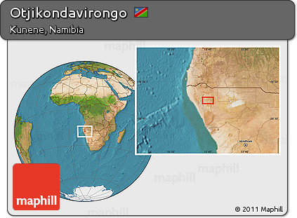 Satellite Location Map of Otjikondavirongo