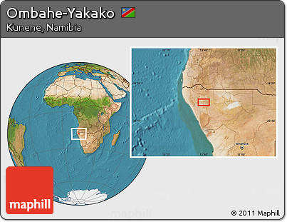 Satellite Location Map of Ombahe-Yakako