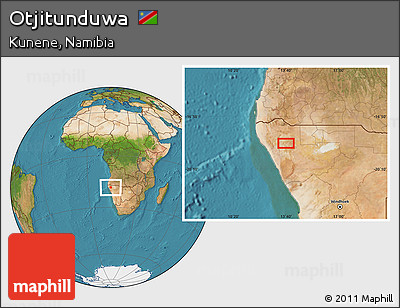 Satellite Location Map of Otjitunduwa