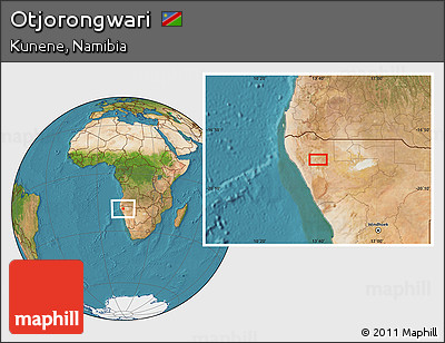 Satellite Location Map of Otjorongwari