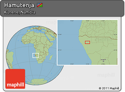 Savanna Style Location Map of Hamutenja