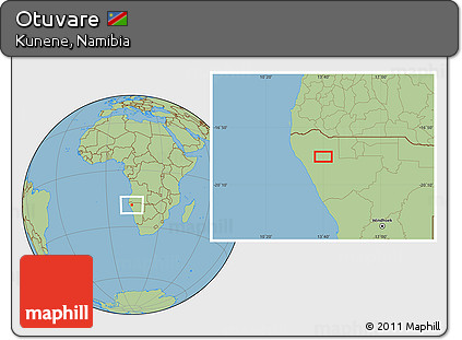 Savanna Style Location Map of Otuvare