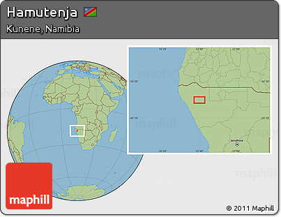 Savanna Style Location Map of Hamutenja