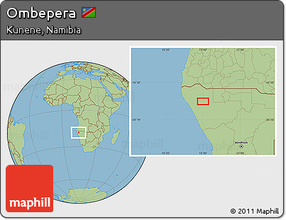Savanna Style Location Map of Ombepera