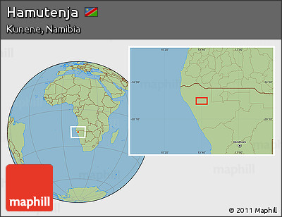 Savanna Style Location Map of Hamutenja
