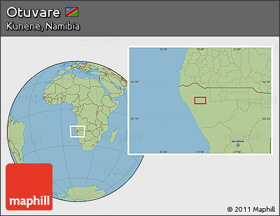 Savanna Style Location Map of Otuvare