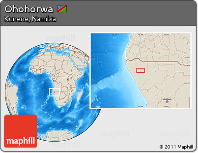 Shaded Relief Location Map of Ohohorwa