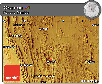 Physical Map of Okaaruu
