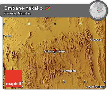 Physical Map of Ombahe-Yakako
