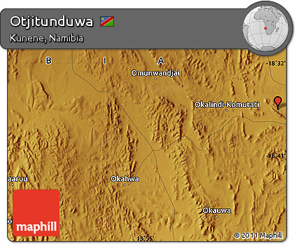 Physical Map of Otjitunduwa
