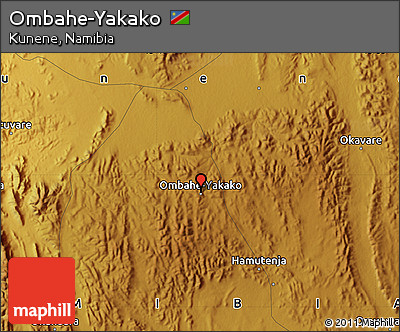 Physical Map of Ombahe-Yakako