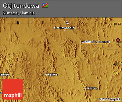Physical Map of Otjitunduwa