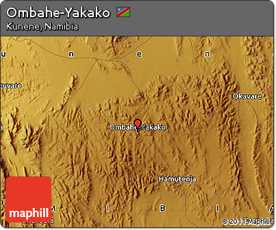 Physical Map of Ombahe-Yakako