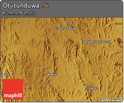 Physical Map of Otjitunduwa