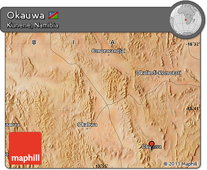 Satellite Map of Okauwa