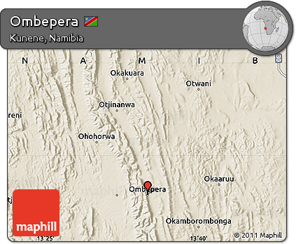 Shaded Relief Map of Ombepera
