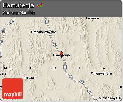 Shaded Relief Map of Hamutenja