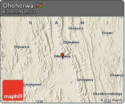 Shaded Relief Map of Ohohorwa