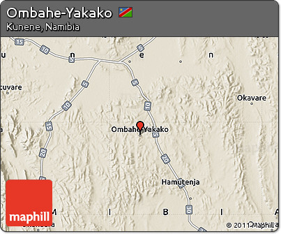 Shaded Relief Map of Ombahe-Yakako