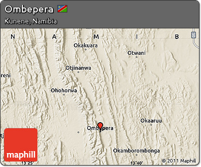 Shaded Relief Map of Ombepera