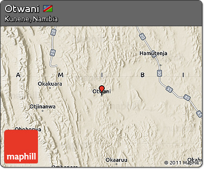 Shaded Relief Map of Otwani