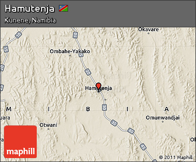 Shaded Relief Map of Hamutenja