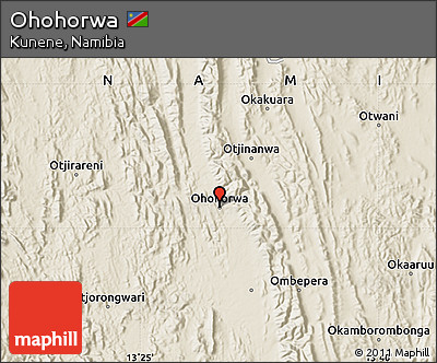Shaded Relief Map of Ohohorwa