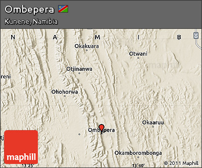 Shaded Relief Map of Ombepera