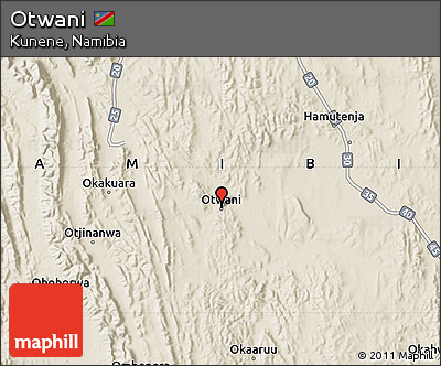 Shaded Relief Map of Otwani