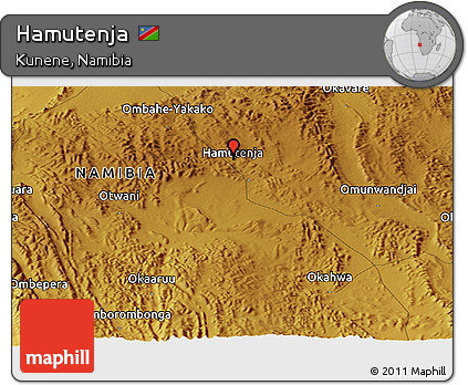Physical Panoramic Map of Hamutenja