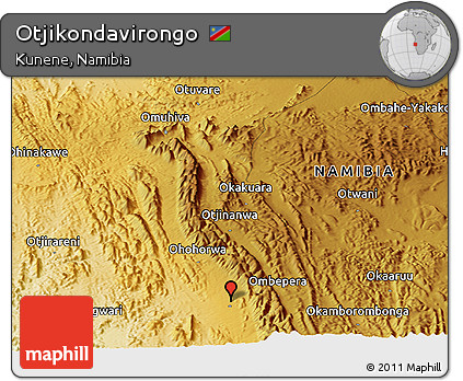 Physical Panoramic Map of Otjikondavirongo