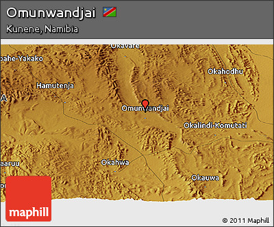 Physical Panoramic Map of Omunwandjai