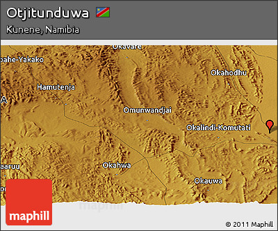 Physical Panoramic Map of Otjitunduwa