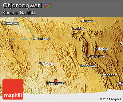 Physical Panoramic Map of Otjorongwari