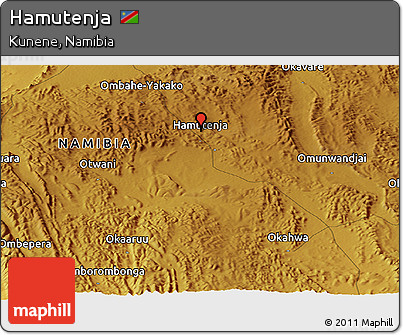 Physical Panoramic Map of Hamutenja