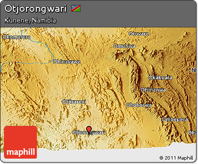 Physical Panoramic Map of Otjorongwari