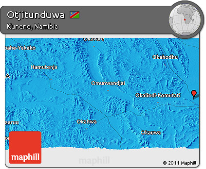 Political Panoramic Map of Otjitunduwa