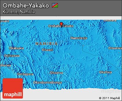 Political Panoramic Map of Ombahe-Yakako