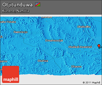 Political Panoramic Map of Otjitunduwa