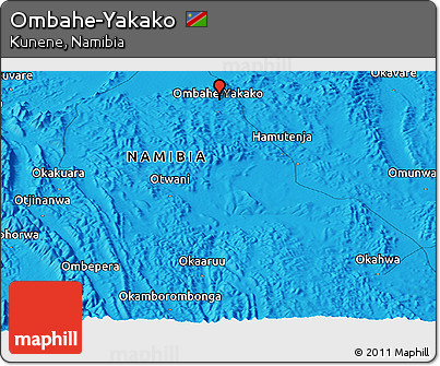 Political Panoramic Map of Ombahe-Yakako