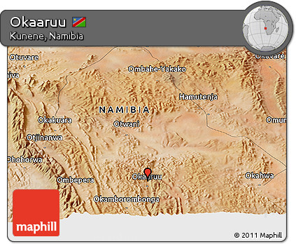 Satellite Panoramic Map of Okaaruu